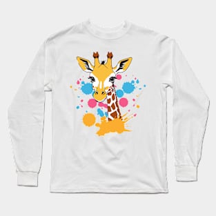 Awesome Giraffe adorable animal Birthday Surprise Long Sleeve T-Shirt